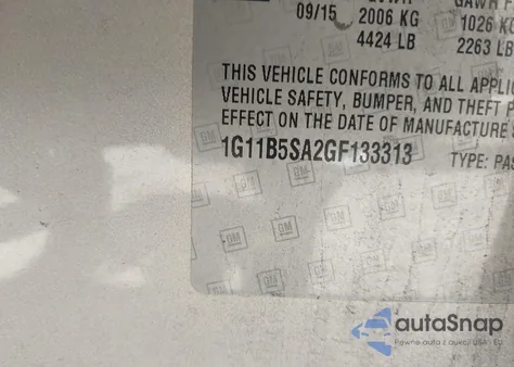 2016 Chevrolet Malibu Limited Ls из США, поврежденный, VIN 1G11B5SA2GF133313